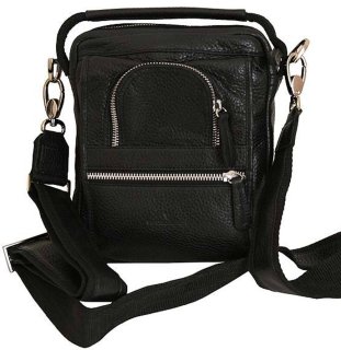 Кожаная сумка Vip Collection 1442 Black flotar