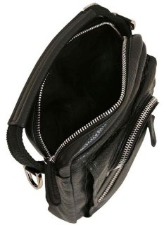 Кожаная сумка Vip Collection 1442 Black flotar