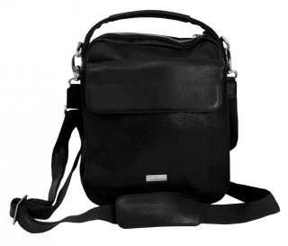 Кожаная сумка Vip Collection 1444 Black flotar