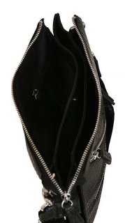 Кожаная сумка Vip Collection 1445 Black croco