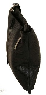 Кожаная сумка Vip Collection 1445 Black croco