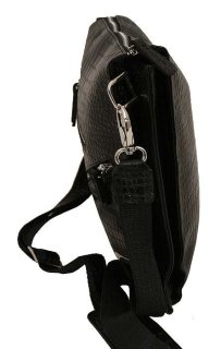 Кожаная сумка Vip Collection 1445 Black croco