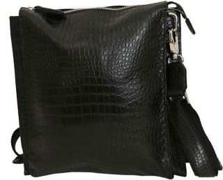 Кожаная сумка Vip Collection 1445 Black croco