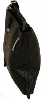 Кожаная сумка Vip Collection 1445 Black croco