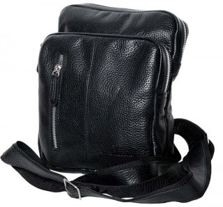 Шкіряна сумка Vip Collection 1447 Black flotar