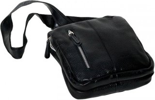 Шкіряна сумка Vip Collection 1447 Black flotar