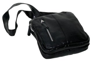 Шкіряна сумка Vip Collection 1447 Black flotar