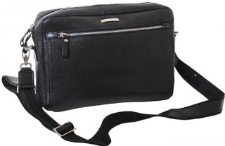 Кожаная сумка Vip Collection 1448 Black flotar