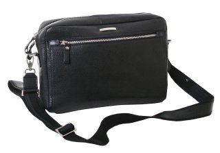 Кожаная сумка Vip Collection 1448 Black flotar