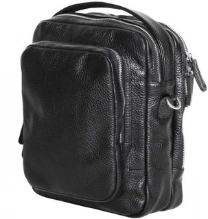 Кожаная сумка Vip Collection 1449 Black flotar