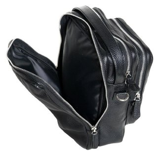 Кожаная сумка Vip Collection 1449 Black flotar