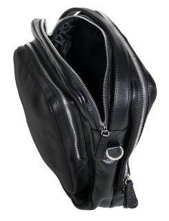 Кожаная сумка Vip Collection 1449 Black flotar