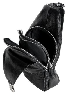 Кожаная сумка Vip Collection 1451 Black flotar