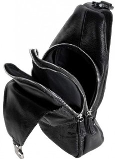 Кожаная сумка Vip Collection 1451 Black flotar