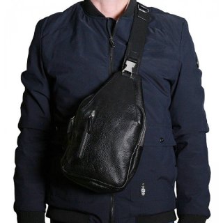 Кожаная сумка Vip Collection 1451 Black flotar