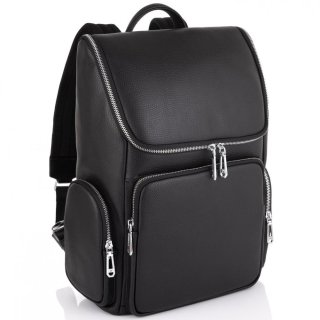 Кожаный мужской рюкзак Tiding Bag Черный