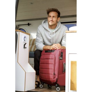 Легкий тканевый чемодан ручная кладь Travelite Skaii на 36 л весом 1,9 кг Красный