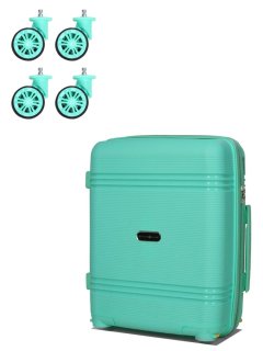 Маленька авіа валіза Snowball Mini XS – 25 л, 2,3 кг зі знімними колесами Бірюзова
