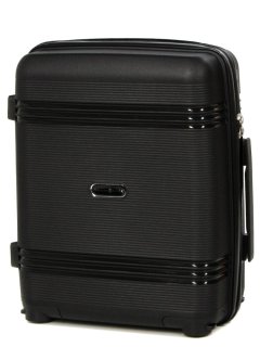Маленька авіа валіза Snowball Mini XS – 25 л, 2,3 кг зі знімними колесами Чорна