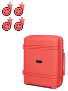 Маленька авіа валіза Snowball Mini XS – 25 л, 2,3 кг зі знімними колесами Коралова