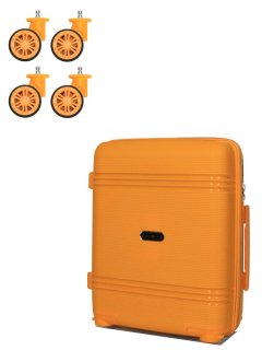 Маленький авиа чемодан Snowball Mini XS – 25 л, 2,3 кг со съемными колесами Желтый