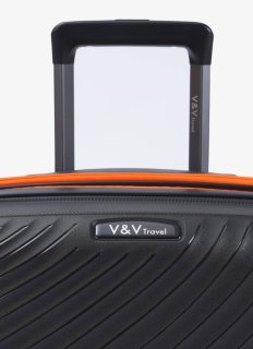 Маленький чемодан ручная кладь V&V Travel Urban – 40 / 45 л, 2,4 кг Черный