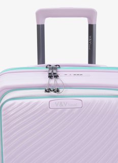 Маленький авиачемодан V&V Travel Urban с карманом для ноутбука – 40 л, 2,4 кг Розовый