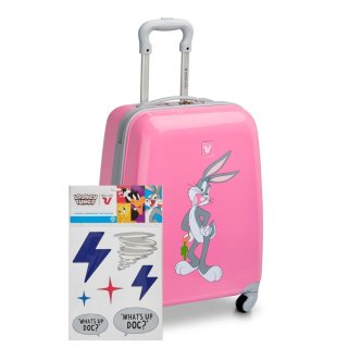 Мала дитяча валіза ручна поклажа Roncato LOONEY TUNES KIDS – 36 л, 2,2 кг Рожева