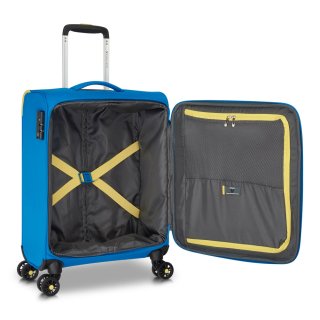 Маленький ультралегкий чемодан ручная кладь Roncato Lite Soft – 42 л, 1,7 кг Голубой