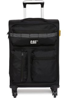 Малый 4-х колесный чемодан 38,5л CAT Combat Visiflash, черный