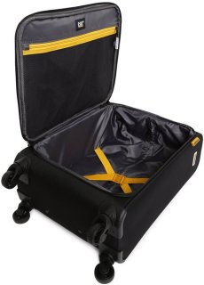 Малый 4-х колесный чемодан 38,5л CAT Combat Visiflash, черный