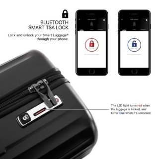 Малый 4-х колесный чемодан Heys Smart Connected Luggage (S) Silver