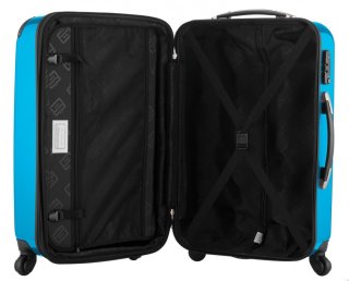 Мала 4-х колісна валіза із полікарбонату 38/42 л HAUPTSTADTKOFFER, блакитна