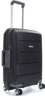 Мала 4-х колісна валіза із поліпропілену 39 л Travelite Makro, чорна