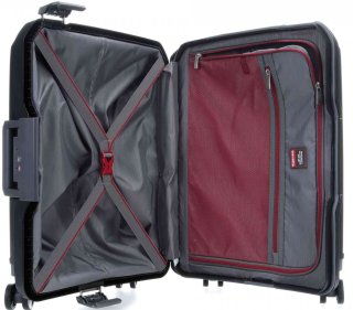 Мала 4-х колісна валіза із поліпропілену 39 л Travelite Makro, чорна