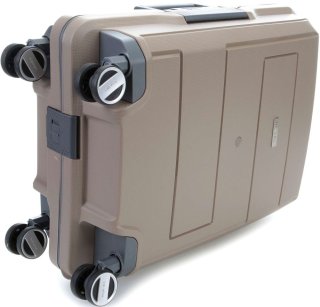 Малый 4-х колесный чемодан из полипропилена 39 л Travelite Makro Taupe