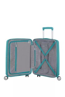 Малый чемодан American Tourister Soundbox ручная кладь – 35,5 / 41 л, 2,6 кг Бирюзовый