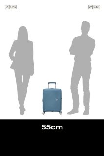 Малый чемодан American Tourister Soundbox ручная кладь – 35,5 / 41 л, 2,6 кг Голубой