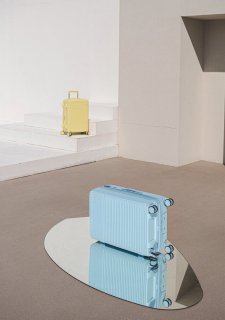 Малый чемодан Heys Pastel ручная кладь на 37/44 л из поликарбоната Голубой