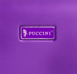 Малый чемодан из пластика 4-х колесный 33 л PUCCINI, фиолетовый