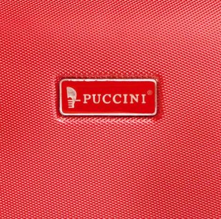Малый чемодан из пластика 4-х колесный 33 л PUCCINI, красный