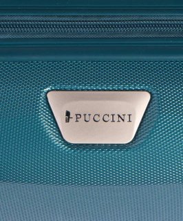 Мала валіза із пластику на 4-х колесах 37.5 л PUCCINI PARIS смарагдова