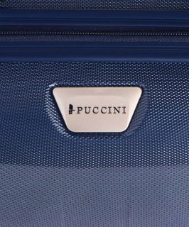 Мала валіза із пластику на 4-х колесах 37.5 л PUCCINI PARIS темно-синя