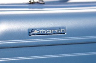 Малый чемодан из поликарбоната 40 л March Omega, голубой
