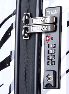 Мала валіза із полікарбонату 40 л Titan X2, білий з чорним Мала валіза із полікарбонату 40 л Titan X2, білий з чорним