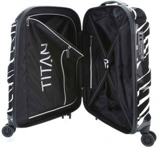 Мала валіза із полікарбонату 40 л Titan X2, чорний з білим Мала валіза із полікарбонату 40 л Titan X2, чорний з білим