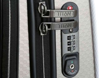 Малый чемодан из поликарбоната 40 л Titan Xenon Deluxe, шампань