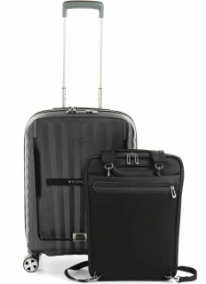 Малый чемодан из поликарбоната 44 л Roncato Double, черный
