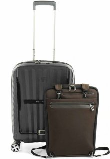 Малый чемодан из поликарбоната 44 л Roncato Double, коричневый