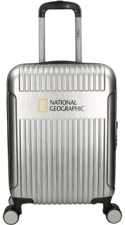 Малый чемодан на 4-х колесах 30 л National Geographic Transit, серебристый